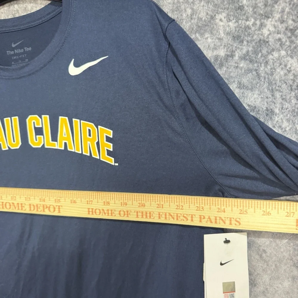 Nike UW Eau Claire Dri-FIT Long Sleeve Shirt Men's XL Navy Blue NWT College